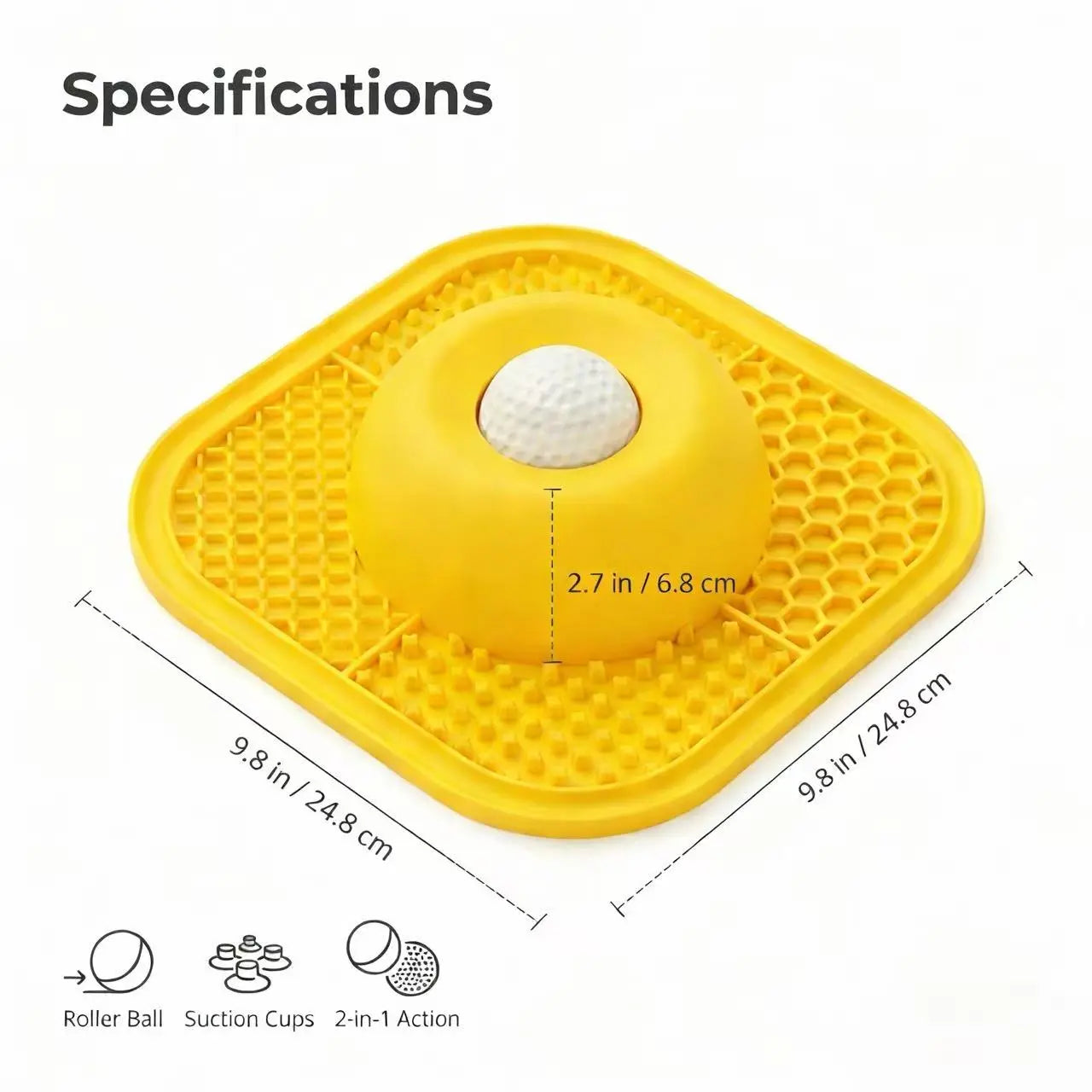 Puphaus Feeding Bowl with Licking Mat & Rolling Ball