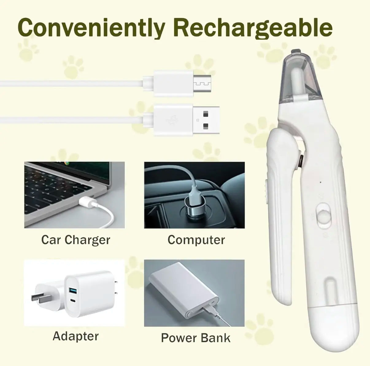 Puphaus 2-In-1 Pet Nail Clipper and Grinder