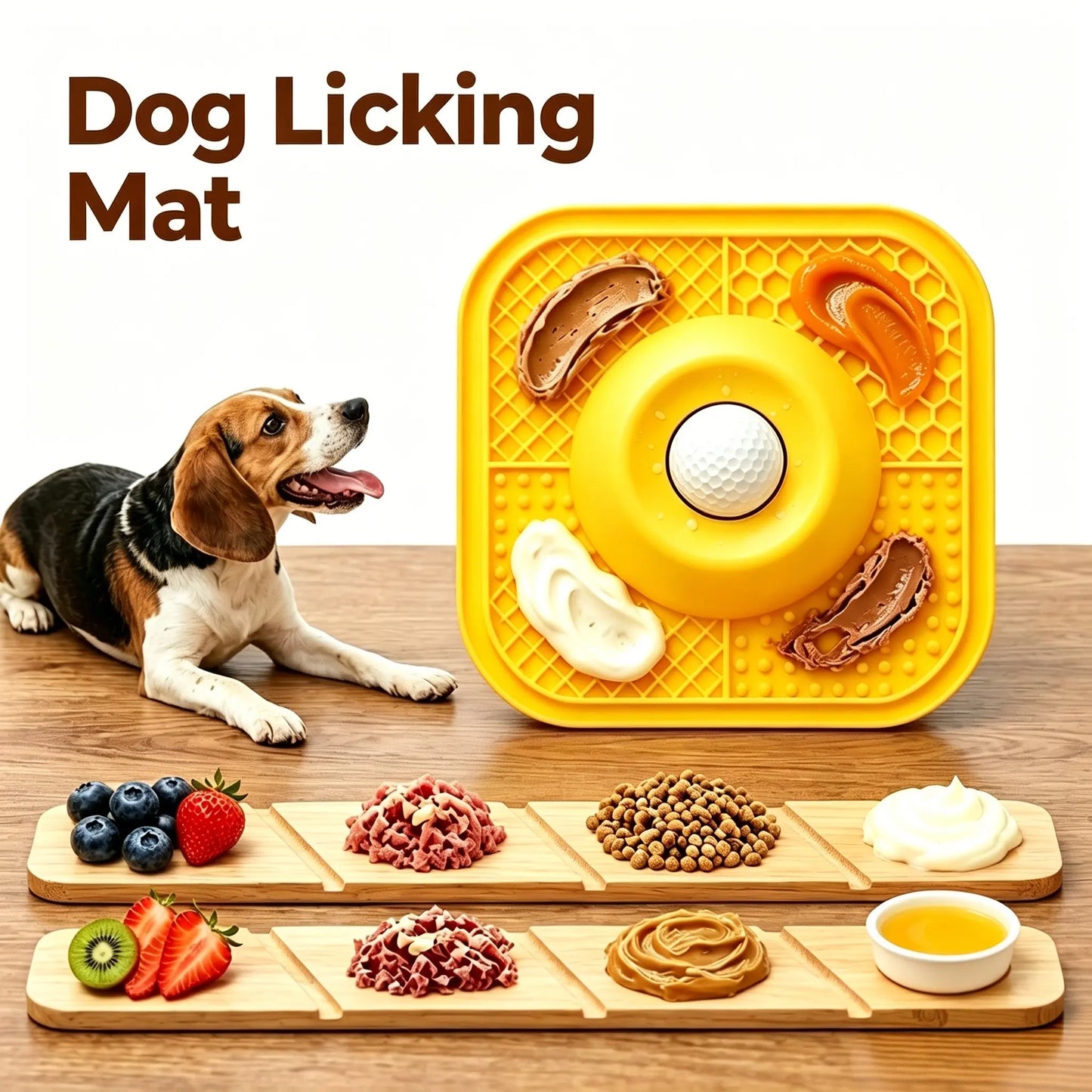 Puphaus Feeding Bowl with Licking Mat & Rolling Ball