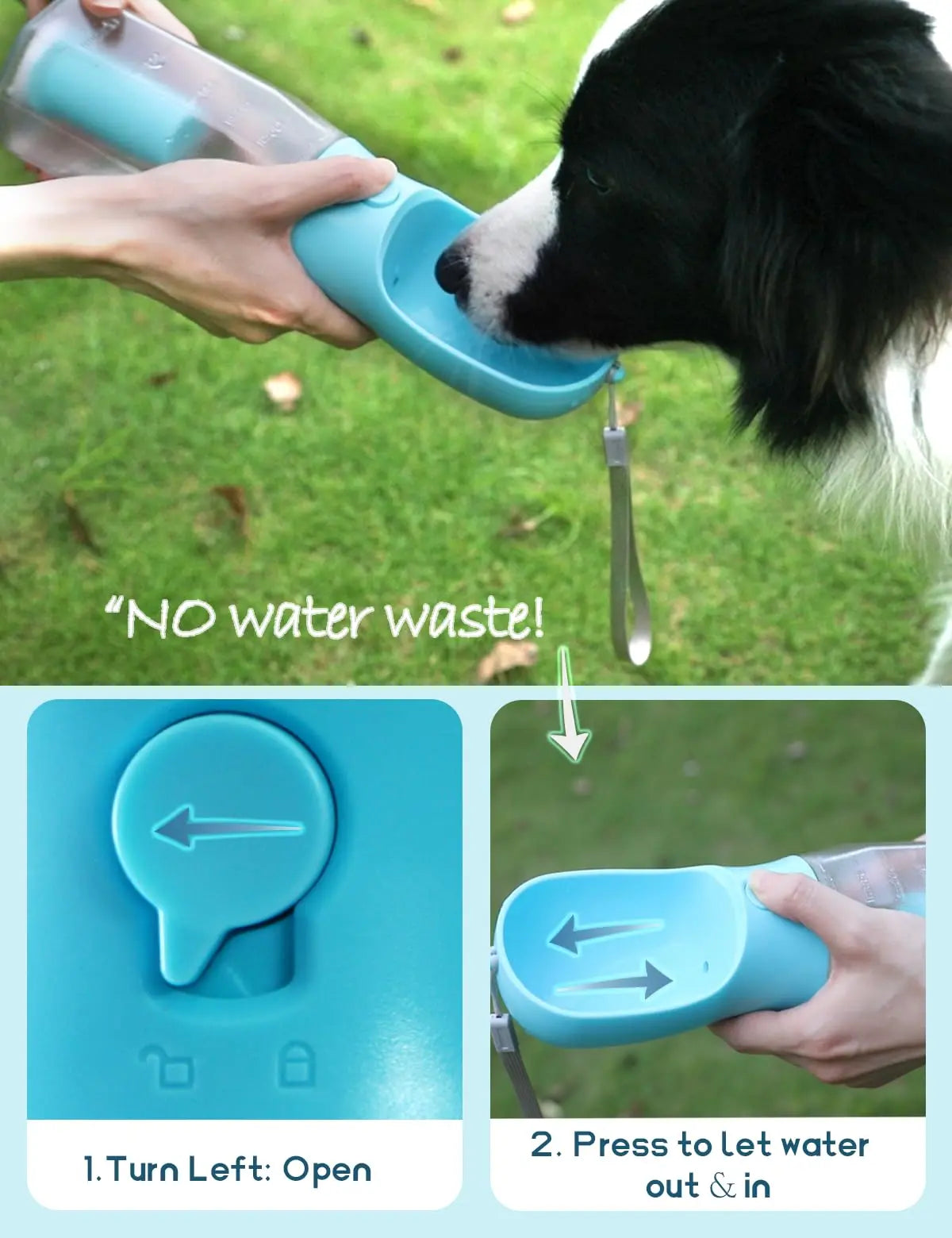 Puphaus Portable Water Bottle for Dogs