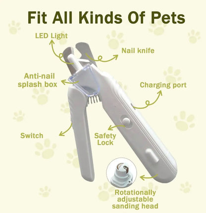 Puphaus 2-In-1 Pet Nail Clipper and Grinder