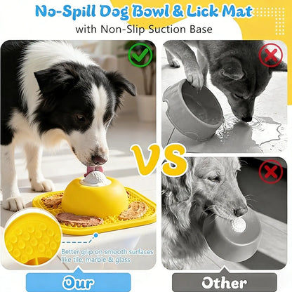 Puphaus Feeding Bowl with Licking Mat & Rolling Ball