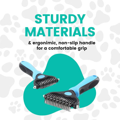 Puphaus Stainless Steel Double-Sided Detangling Comb